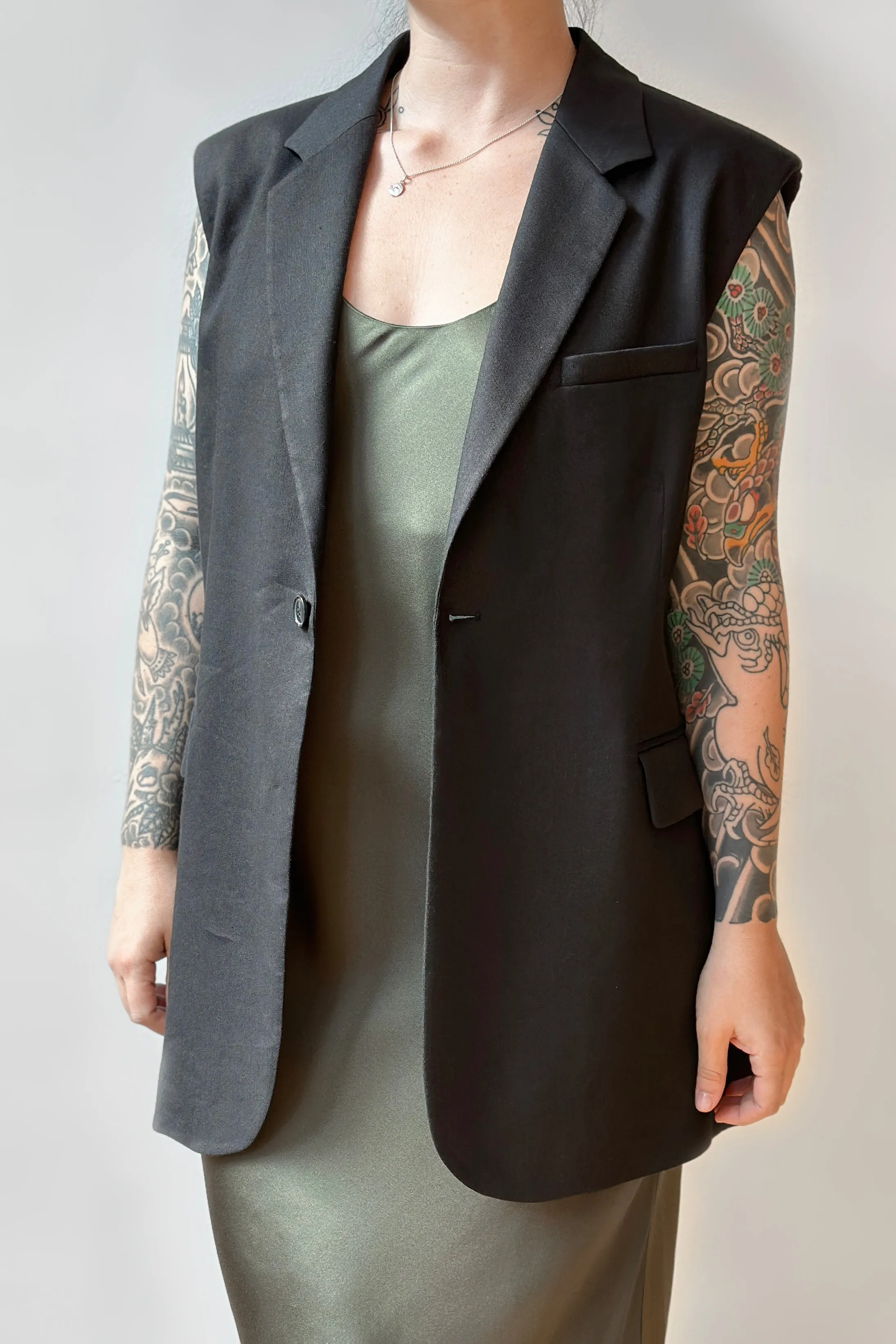 Oversized Vest in Black