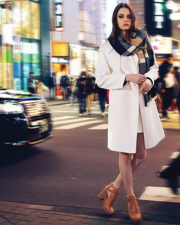 Palm City Wool Blend Coat White