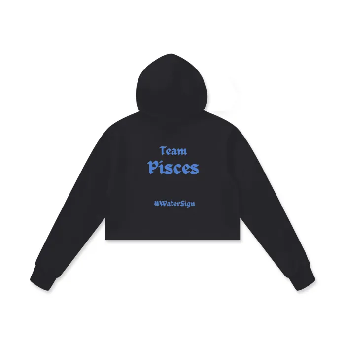 Pisces Cotton Cropped Hoodie