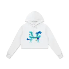 Pisces Cotton Cropped Hoodie