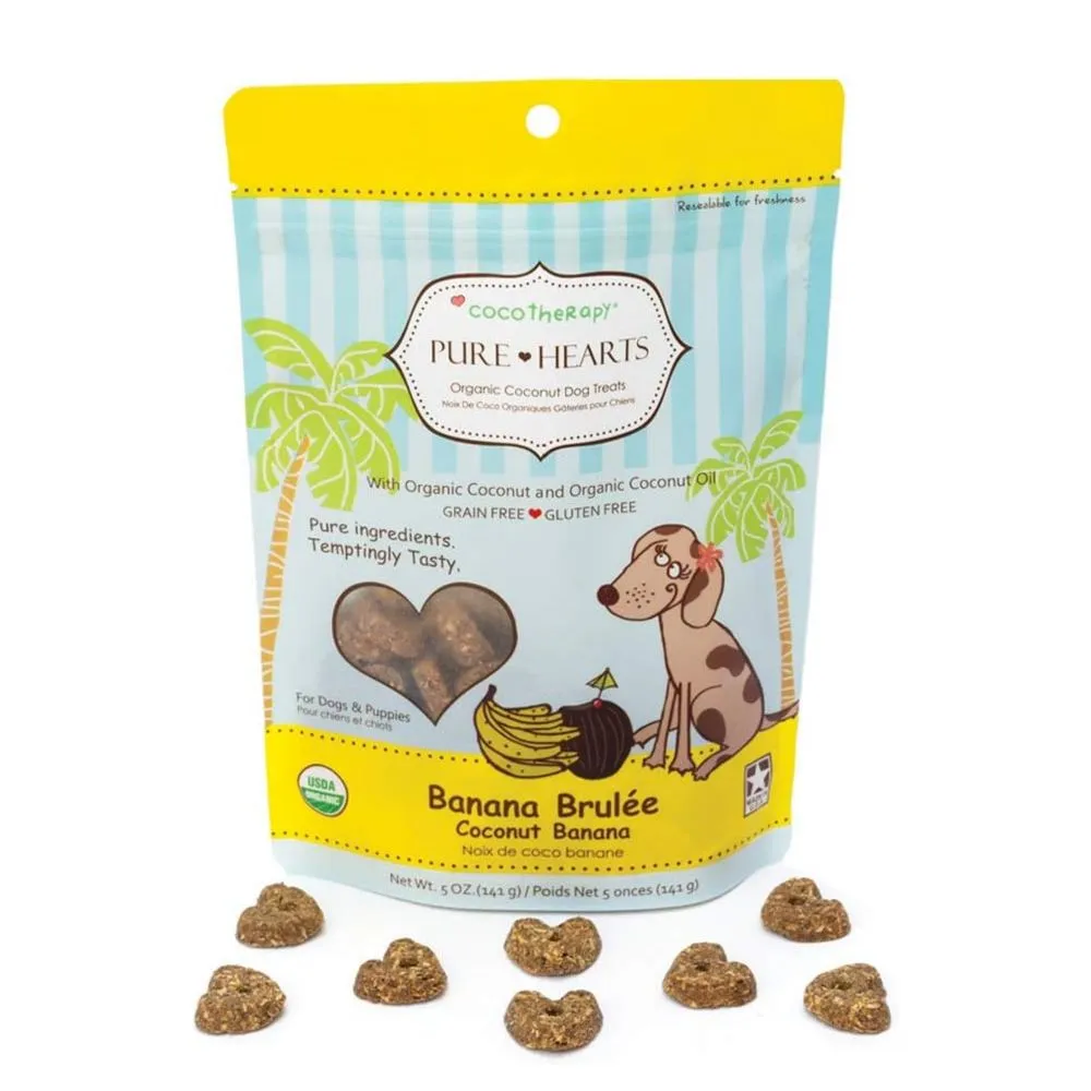 Pure Hearts Coconut Cookies Dog Treats - Banana Brulee