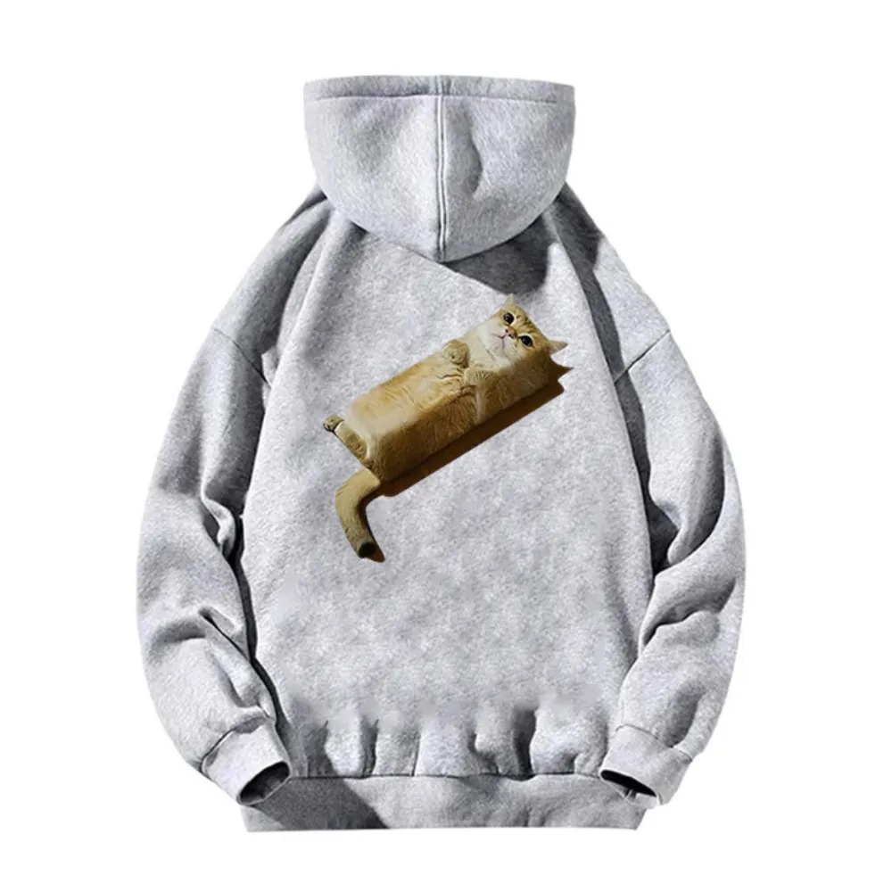 "Square Little Lazy Cat" Hoodie