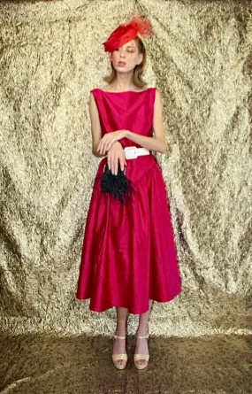 RENT Cherry Red Vintage Cocktail Dress