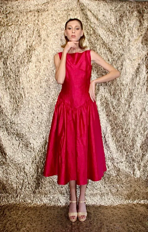 RENT Cherry Red Vintage Cocktail Dress