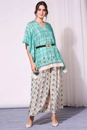 Sea Green Kaftan & Pant Co-Ord Set