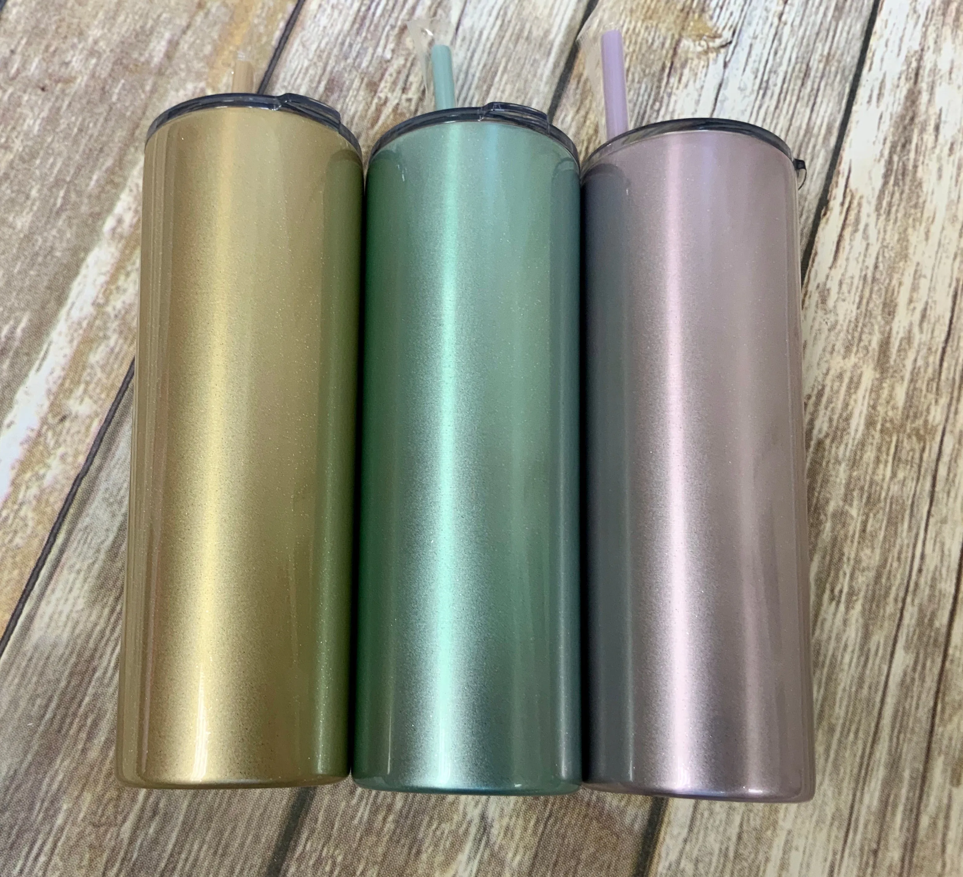 Skinny 20 oz Stainless Steel Tumbler with matching straw