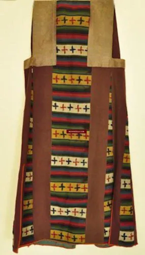 SOLD Old Tibet Coat - Stamp Dyed with Brocade