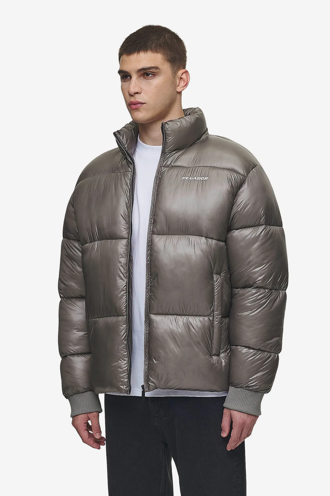 Solin Light Glossy Puffer Jacket Rock Grey