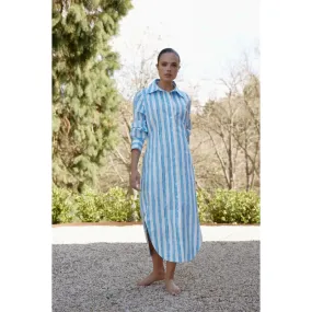 The Finn Dress | Lapis Stripe