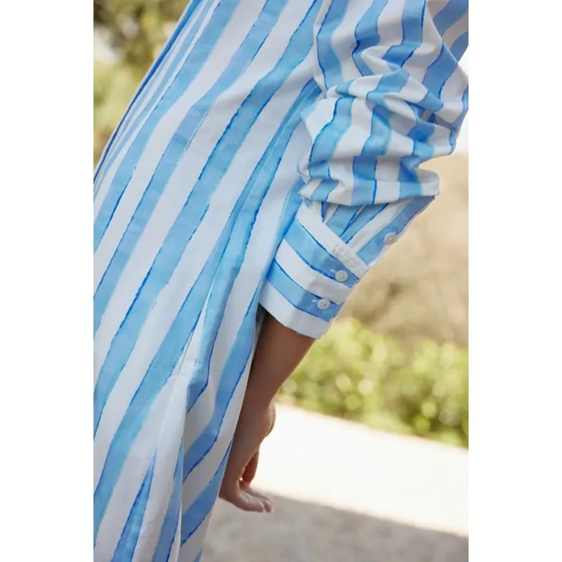 The Finn Dress | Lapis Stripe