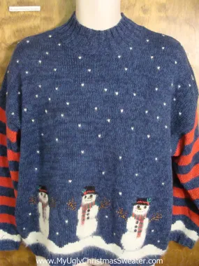 Three Snowmen Tacky Xmas Party Sweater