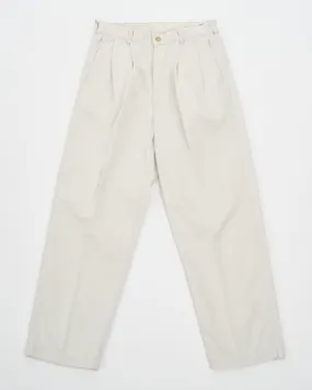 TWO TUCK WIDE TROUSERS IVORY