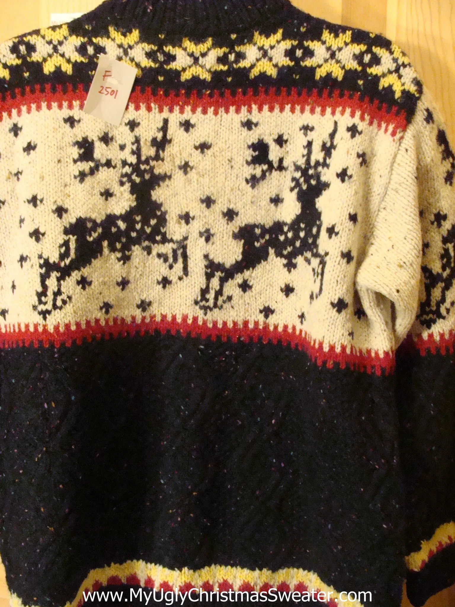 Ugly Christmas Sweater Nordic Vintage Style Reindeer