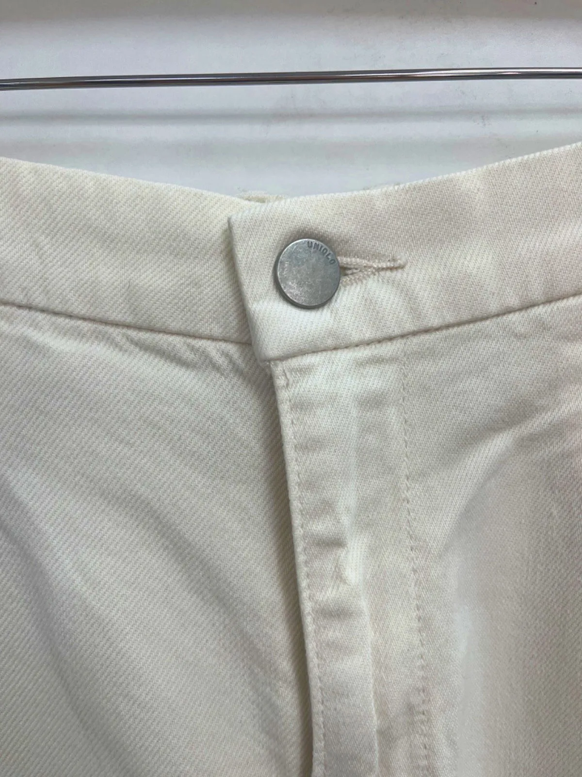 Uniqlo Beige Wide Leg Trousers Waist 26-27 inch