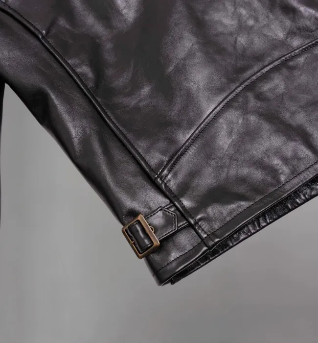 “Varenne” Black Horsehide Leather Jacket