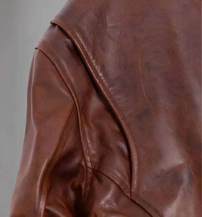 “Varenne” Black Horsehide Leather Jacket