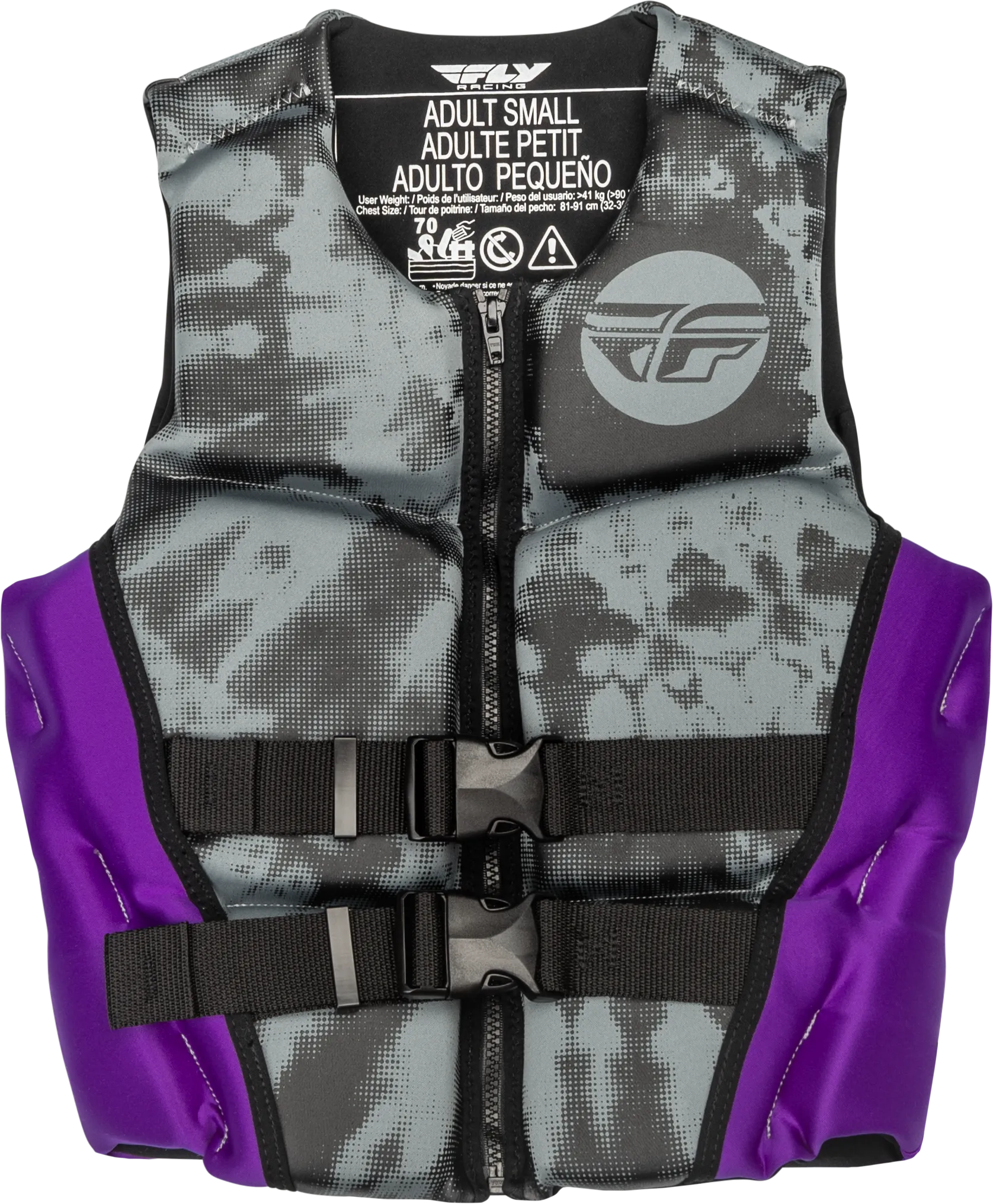 WMN'S NEOPRENE FLOTATION VEST PURPLE/GREY/BLACK XL