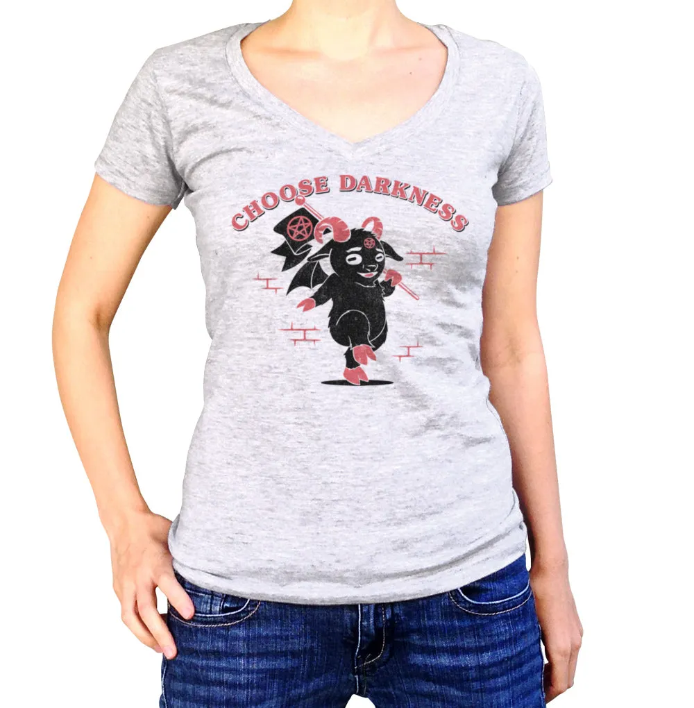 Women's Choose Darkness Vneck T-Shirt