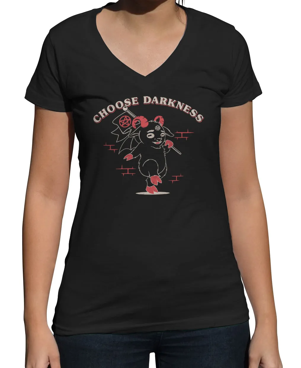 Women's Choose Darkness Vneck T-Shirt