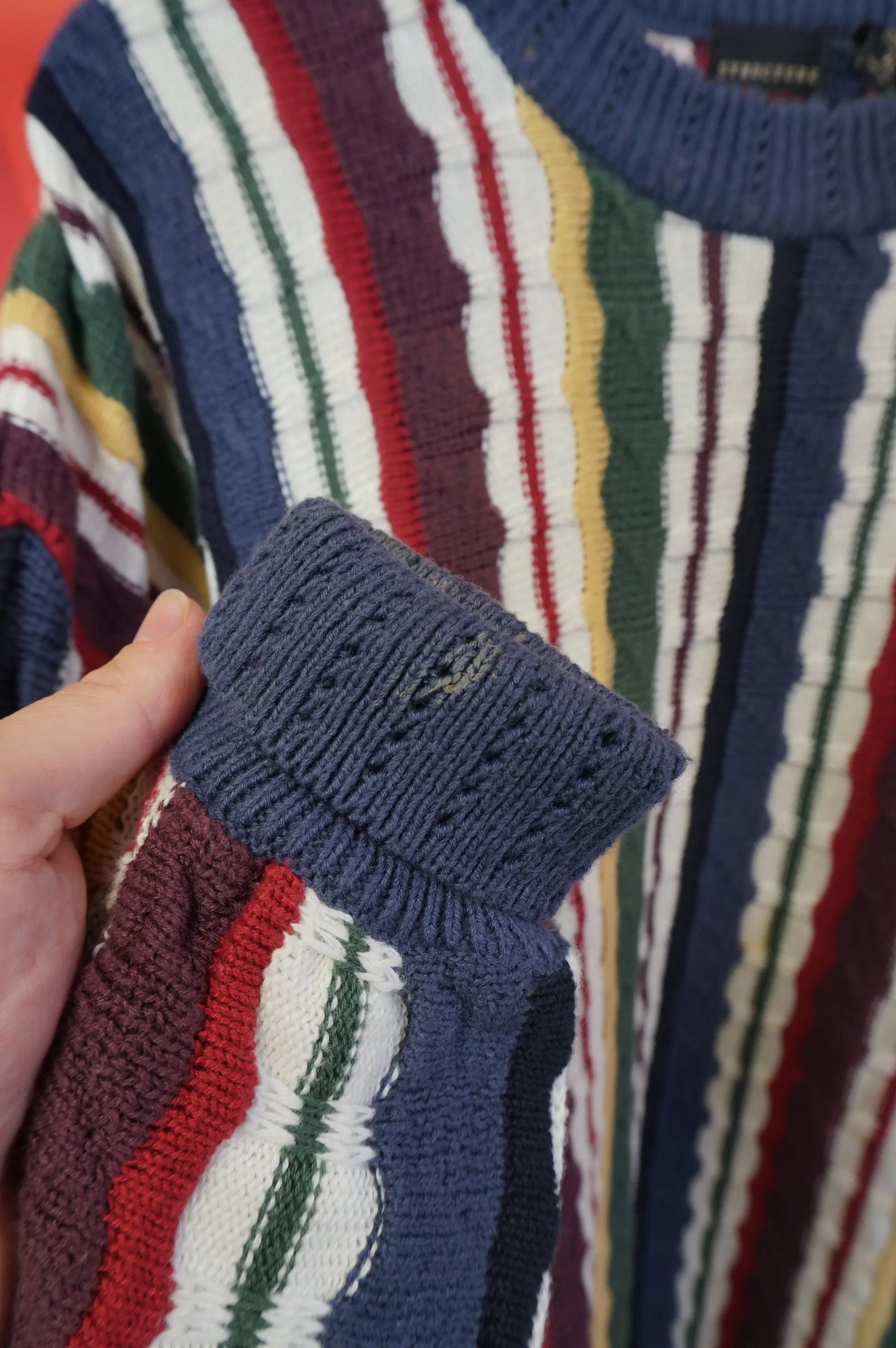 (XL) Vtg Structure Knit Sweater